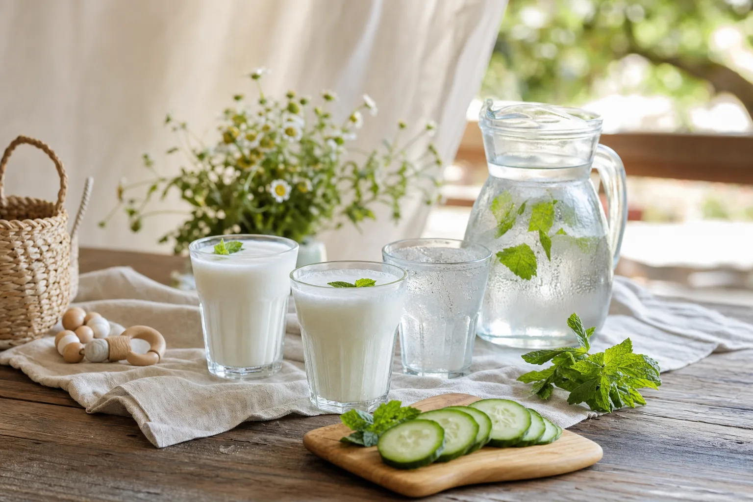 Yazın Çocuklarda Su Yerine Geçen İçecekler: Ayran, Kefir ve Maden Suyu Ne Zaman Verilmeli?